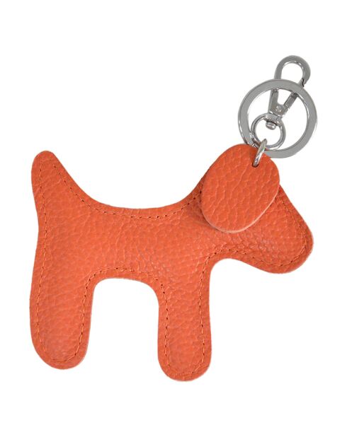 Porte-clés en Cuir Charms orange