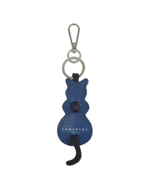 Porte-clés en Cuir Chamrs bleu marine
