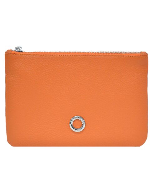 Pochette zippée Prestige orange - 23x14.5x1 cm