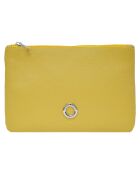 Pochette zippée Prestige jaune - 23x14.5x1 cm