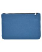 Pochette zippée Prestige bleu indigo - 23x14.5x1 cm