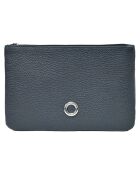Pochette zippée Prestige bleu marine - 23x14.5x1 cm