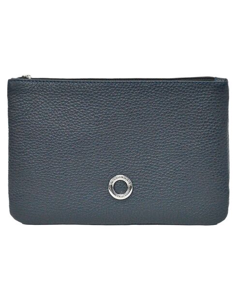 Pochette zippée Prestige bleu marine - 23x14.5x1 cm