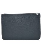 Pochette zippée Prestige bleu marine - 23x14.5x1 cm