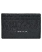 Porte-cartes en Cuir Saphir noir - 10.5x7 cm