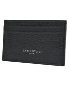 Porte-cartes en Cuir Saphir noir - 10.5x7 cm