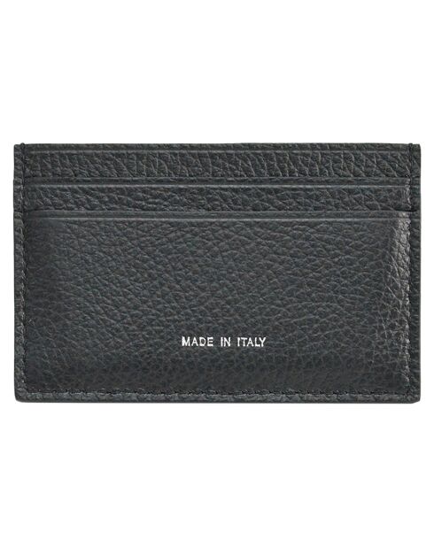 Porte-cartes en Cuir Saphir noir - 10.5x7 cm