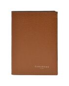 Etui passeport en Cuir Saphir cognac - 13.5x10 cm