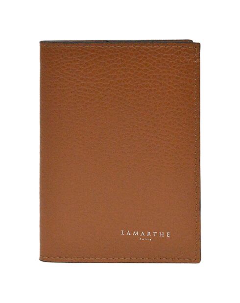 Etui passeport en Cuir Saphir cognac - 13.5x10 cm