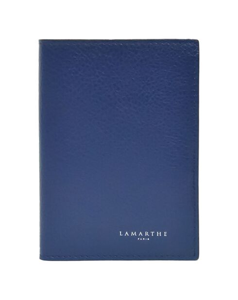 Etui passeport en Cuir Saphir bleu marine - 13.5x10 cm