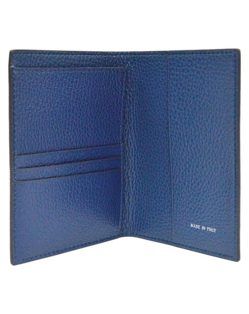 Etui passeport en Cuir Saphir bleu marine - 13.5x10 cm