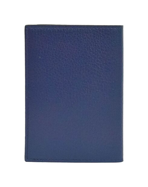 Etui passeport en Cuir Saphir bleu marine - 13.5x10 cm