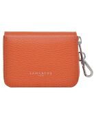 Porte-cartes en Cuir Saphir orange - 10x8x2cm