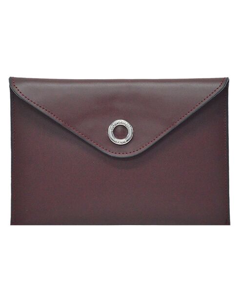 Pochette enveloppe Glamour rouge bordeaux- 22x14x1 cm