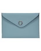 Pochette enveloppe Glamour bleu ciel - 22x14x1 cm