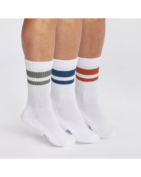 3 Paires de chaussettes EcoDim blanc/multicolore