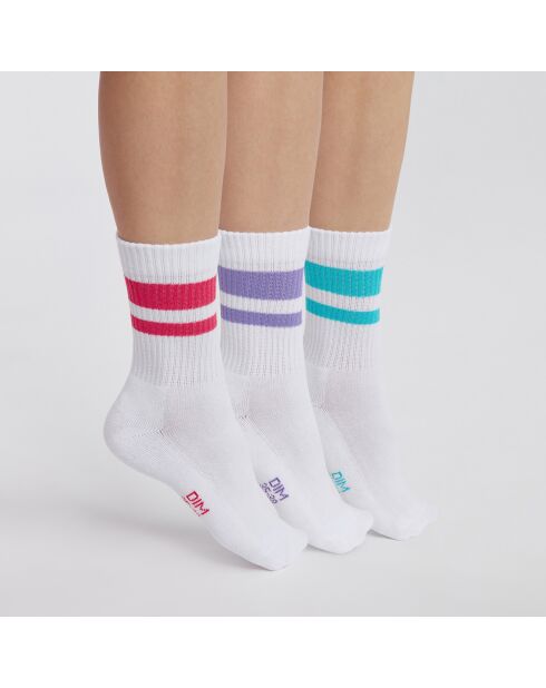 3 Paires de chaussettes EcoDim blanc/multicolore