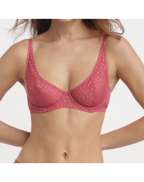 Soutien-gorge emboitant à armatures Daily Dentelle rose