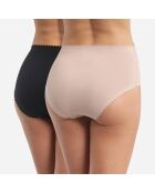 2 Culottes Body Touch Easy noir/beige