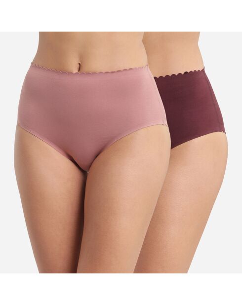 2 Culottes Body Touch Easy rose/rubis