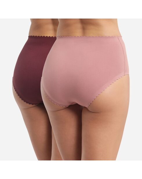 2 Culottes Body Touch Easy rose/rubis