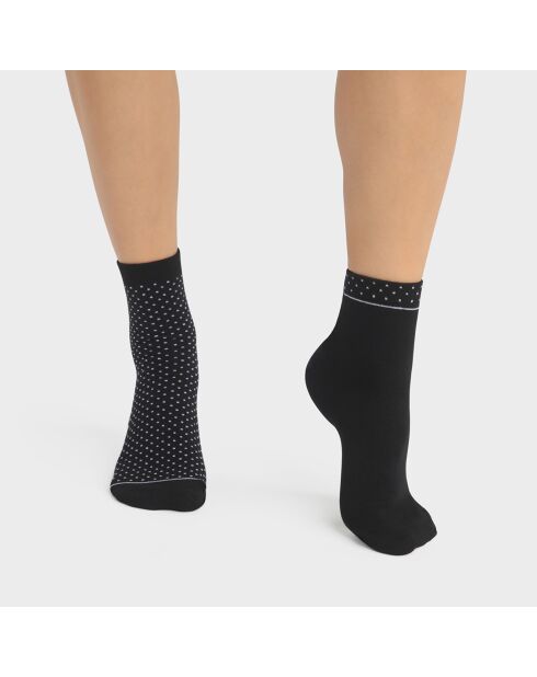 2 Paires de chaussettes Coton Bio Dim Good noires