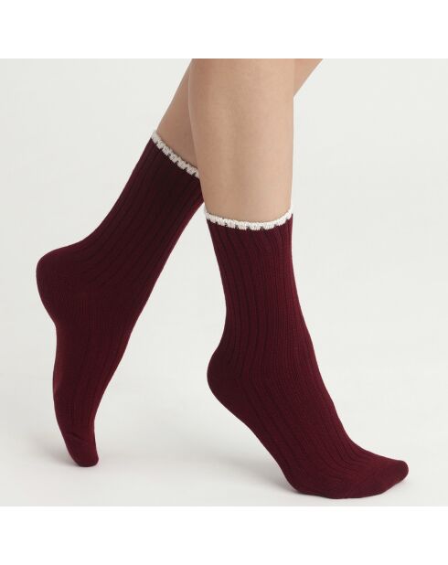 Chaussettes en bambou figue