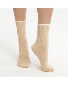 Chaussettes en bambou beiges