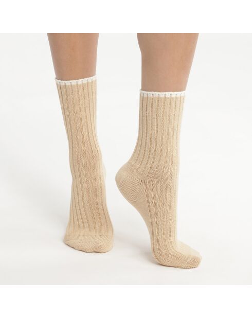 Chaussettes en bambou beiges