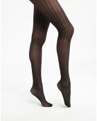 Collant à motifs linéaires Dim Style noir