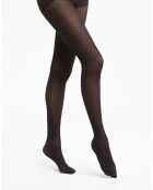 Collant à motifs losanges Dim Style noir