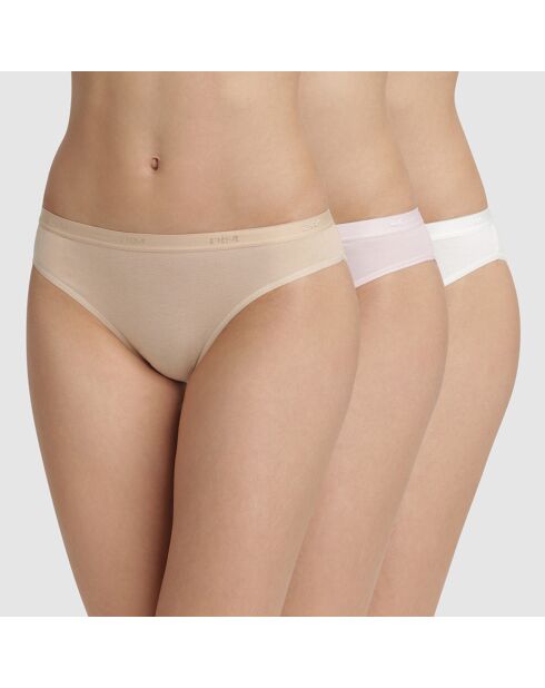 3 Culottes Les Pockets peau/rose/nacre