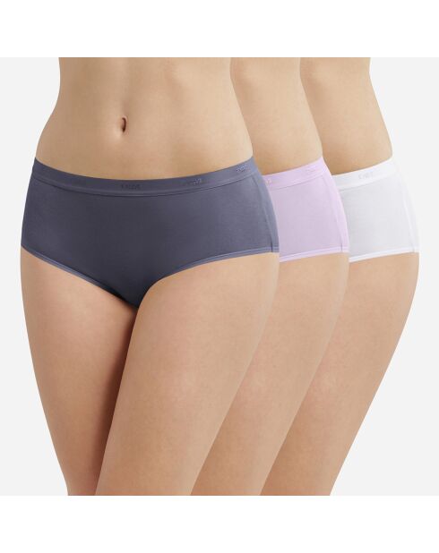 3 Boxers Les Pockets gris/nude/blanc