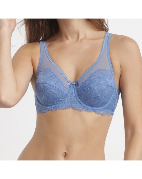 Soutien-gorge  emboîtant en dentelle Generous Essentiel bleu