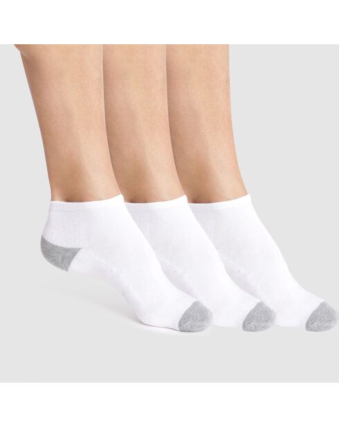 3 Paires de socquettes de sport invisibles blanches