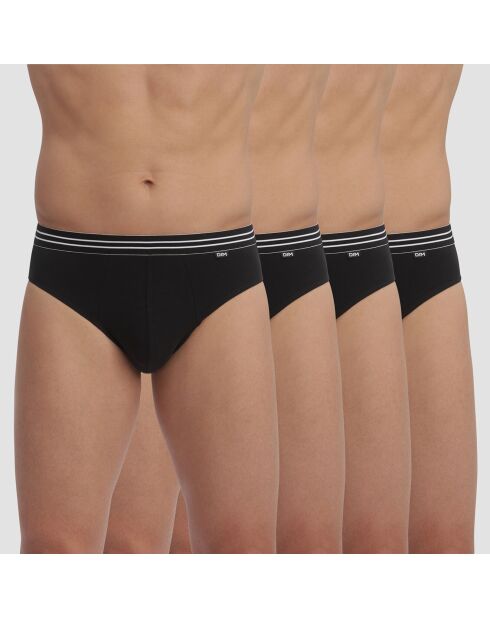 4 Slips en coton EcoDim noirs