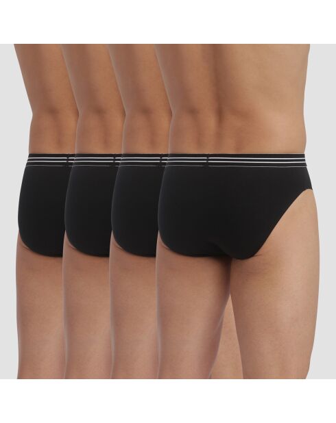 4 Slips en coton EcoDim noirs