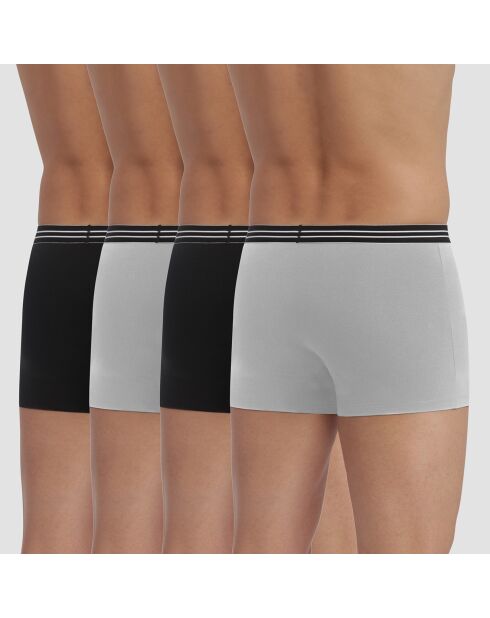 4 Boxers EcoDim noir/gris