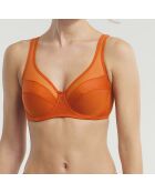 Soutien-gorge emboîtant en microfibre et tulle Generous mandarine
