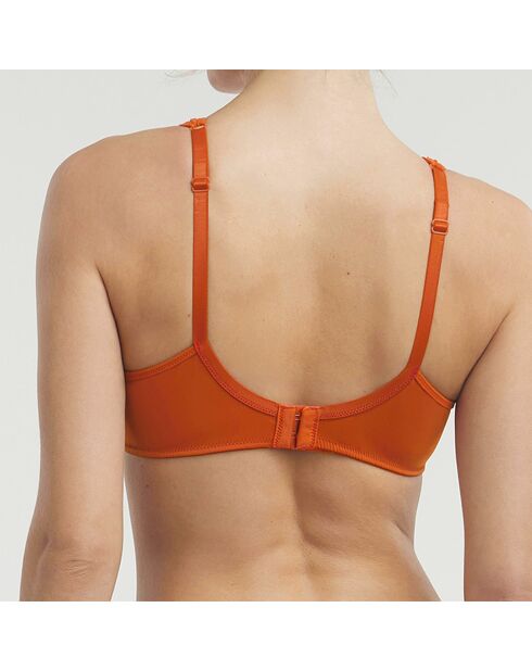 Soutien-gorge emboîtant en microfibre et tulle Generous mandarine