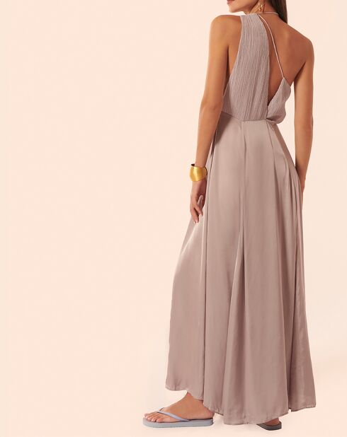 Lilafarbenes Kleid aus Leinen und Seide Aimee