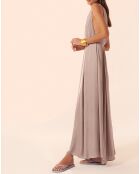 Robe Aimee en lin et en soie lilas