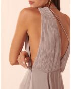 Robe Aimee en lin et en soie lilas