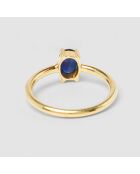 Bague Amour doré bleu foncé