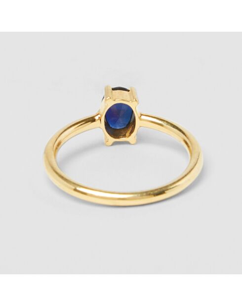 Bague Amour doré bleu foncé