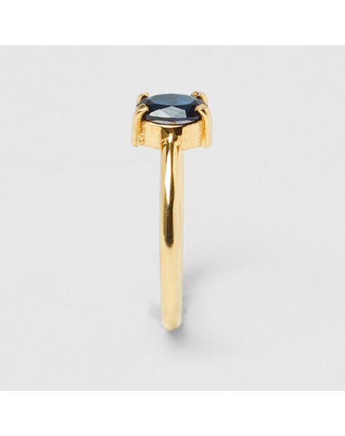 Bague Amour doré bleu foncé