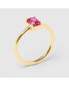 Bague Amour doré fushia