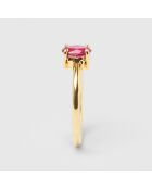 Bague Amour doré fushia