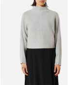 Pull Beauty en angora mélangé gris clair