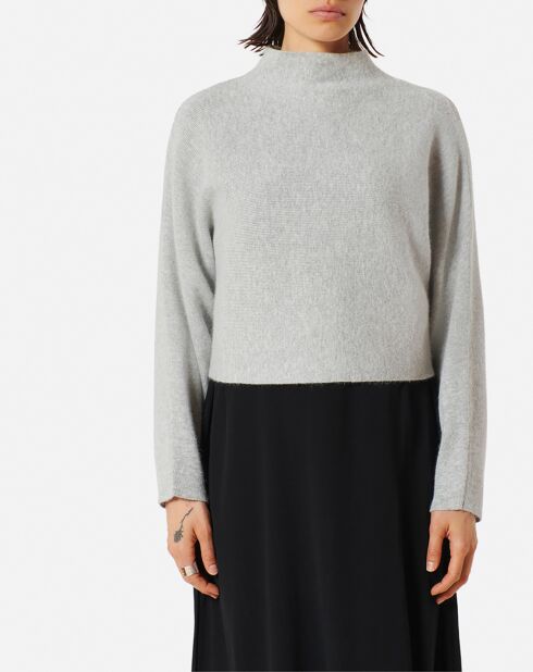 Pull Beauty en angora mélangé gris clair